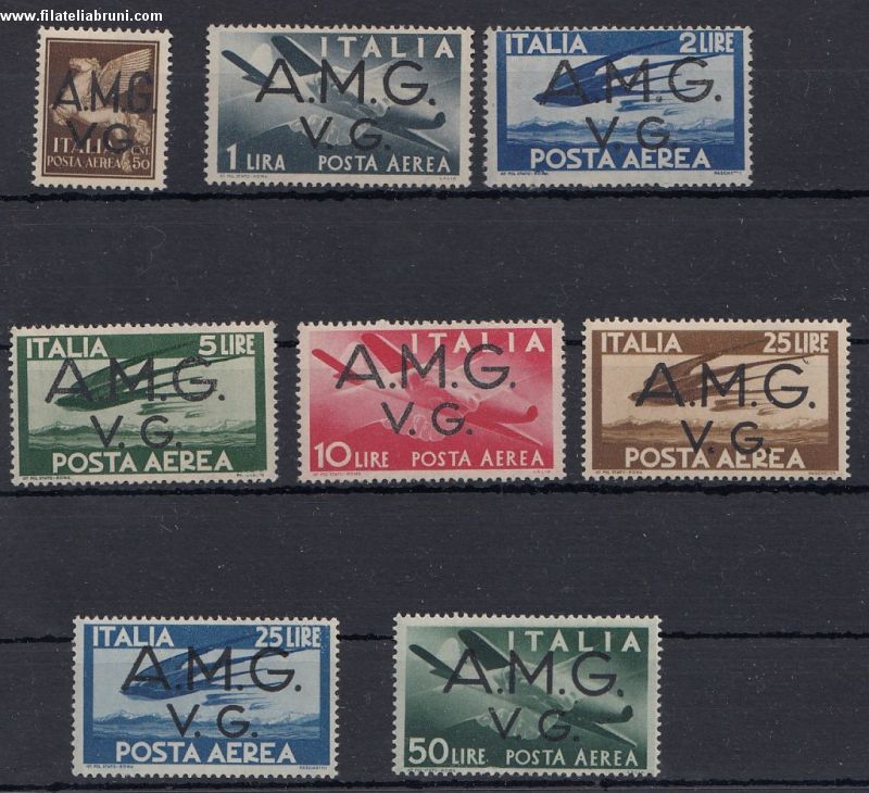 1946 Democratica Posta Aerea soprastampati