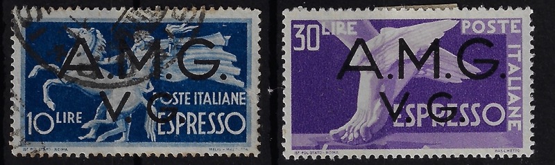 1946 Democratica Espressi soprastampati